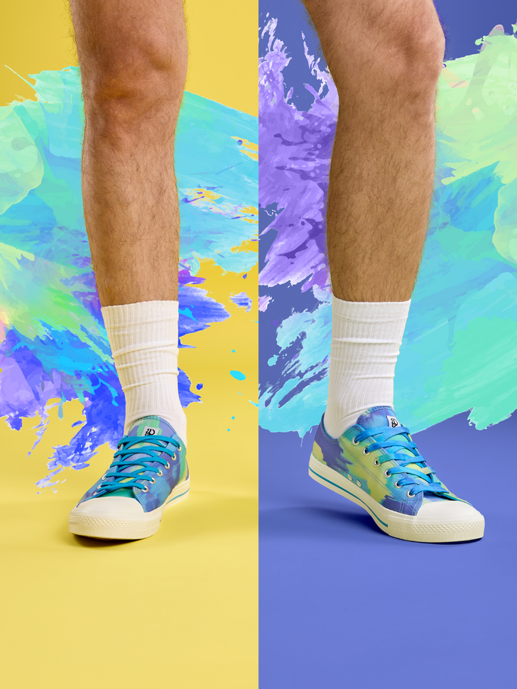Chaussures en toile Camouflage aqua
