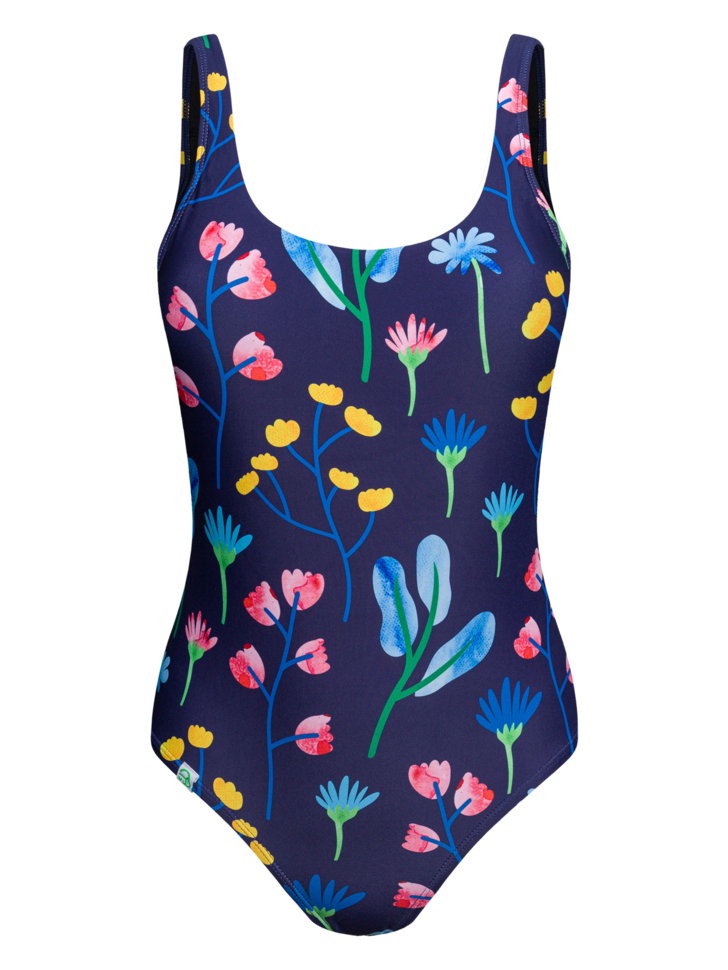 Maillot de bain une pièce Fleurs à l’aquarelle