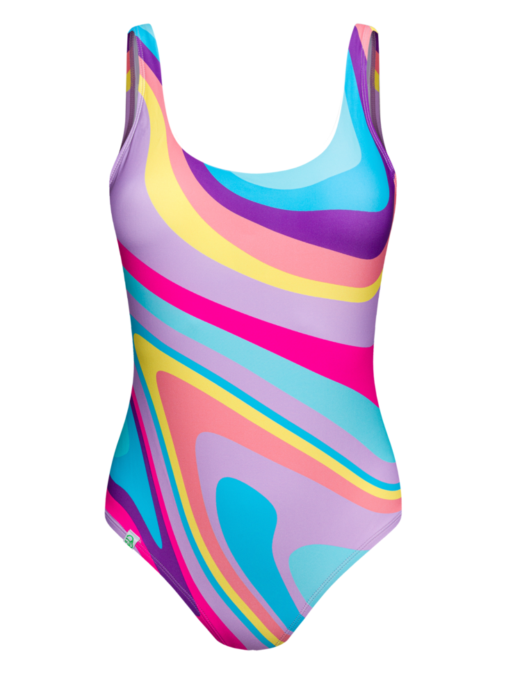 Maillot de bain une pièce Vagues de couleur