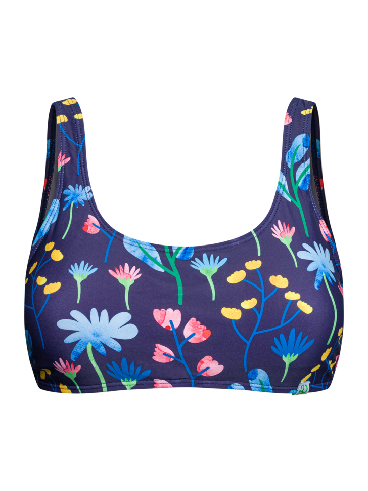 Haut de bikini de sport Fleurs à l’aquarelle