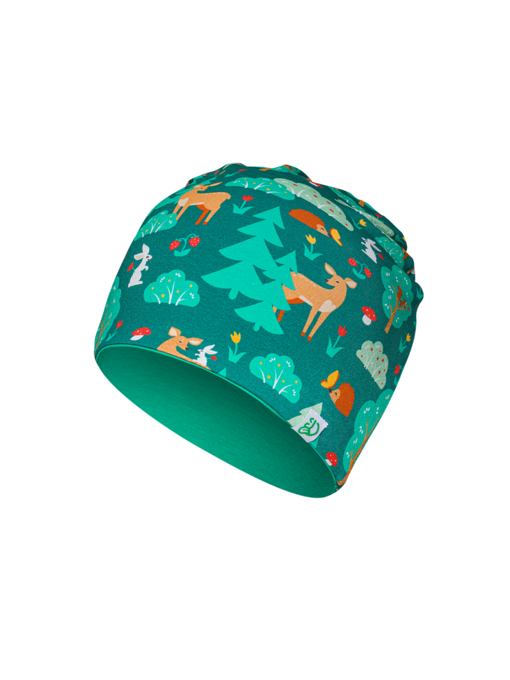 Ensemble bonnet tricoté léger / cache-cou pour enfants Amis de la forêt