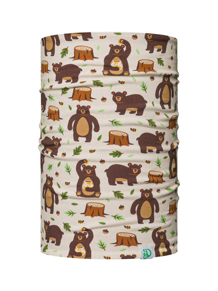 Ensemble bonnet tricoté léger / cache-cou pour enfants Ours affamé