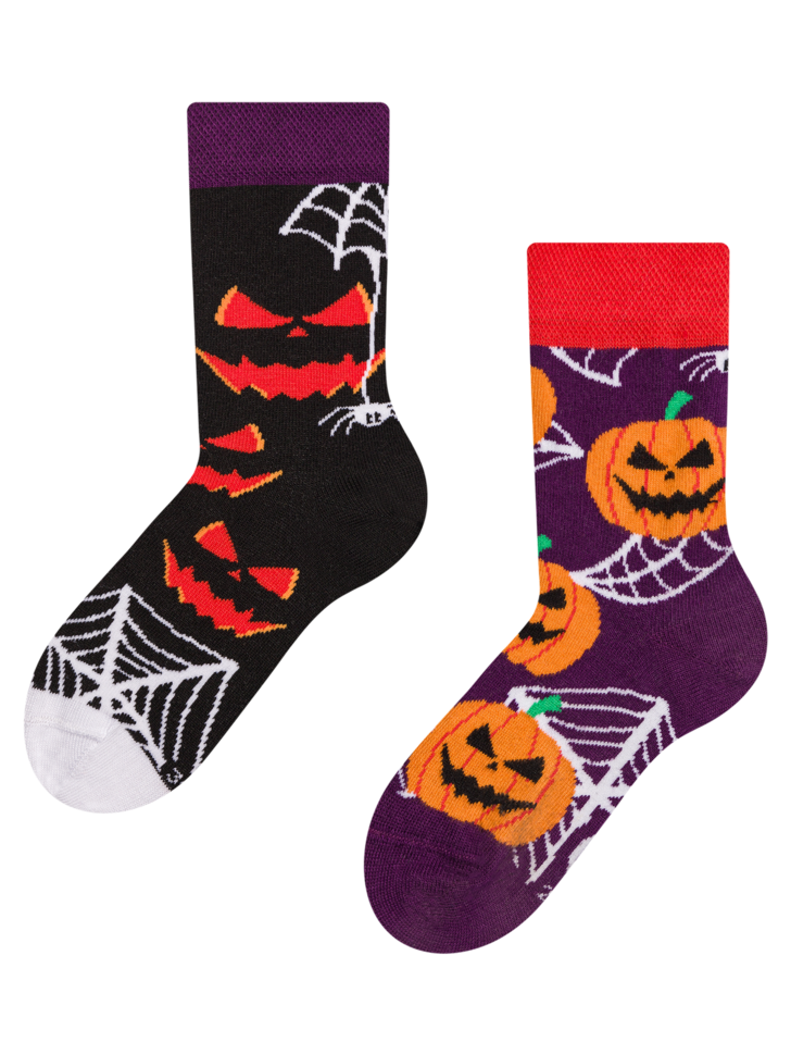 Chaussettes Enfants Citrouille Effrayante