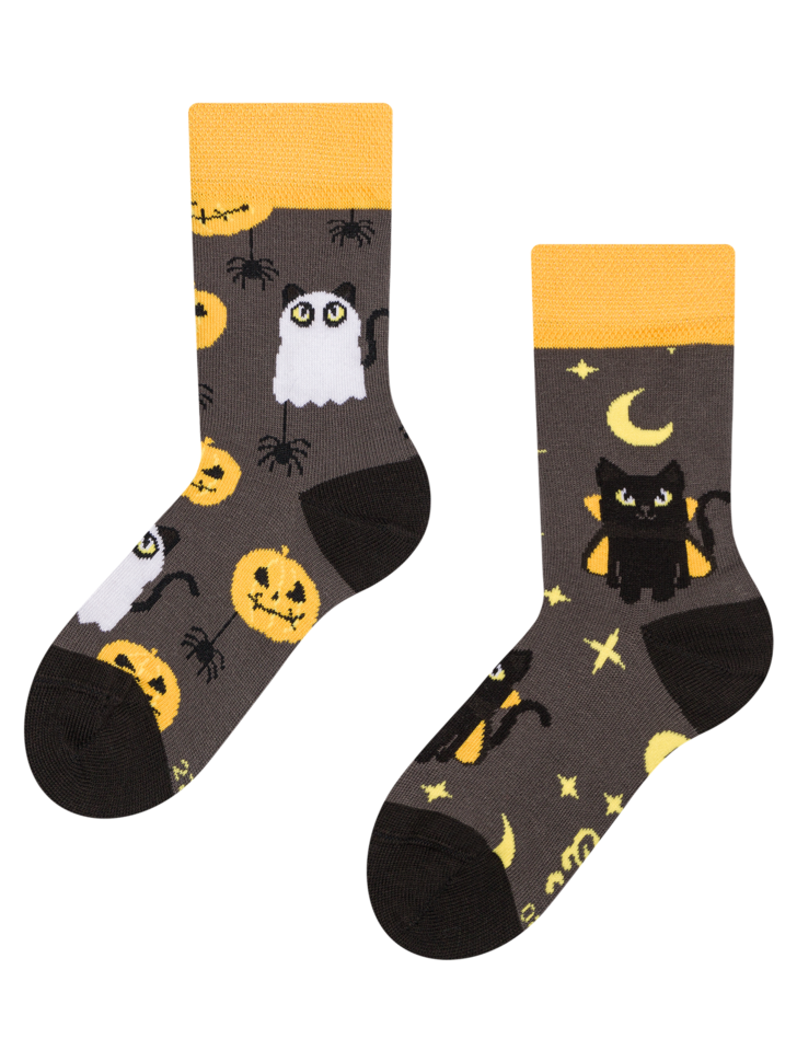 Chaussettes Enfants Chat d'Halloween