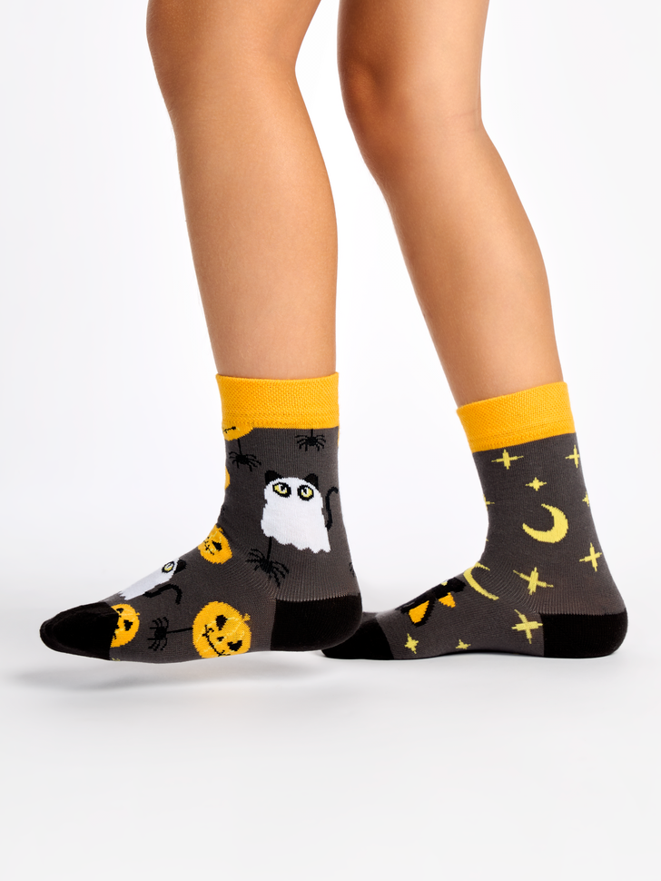 Chaussettes Enfants Chat d'Halloween