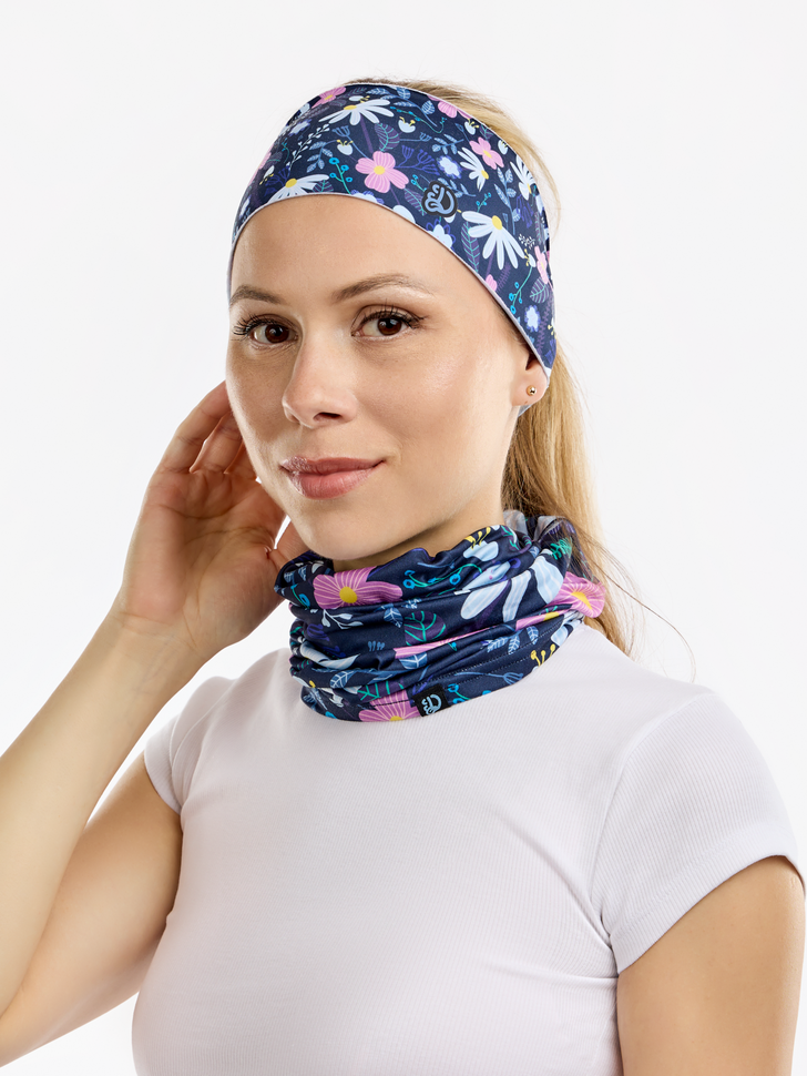 Cache-cou Fleurs violettes