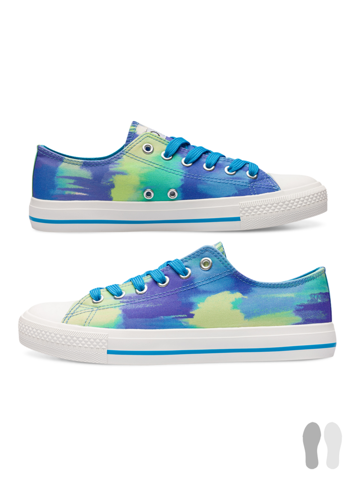Chaussures en toile Camouflage aqua