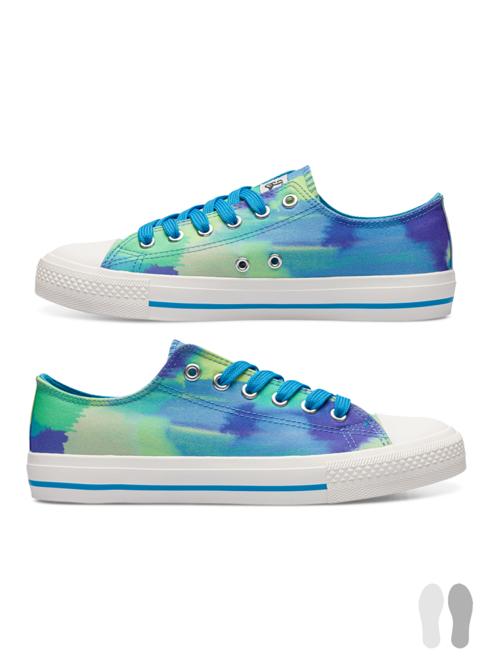 Chaussures en toile Camouflage aqua