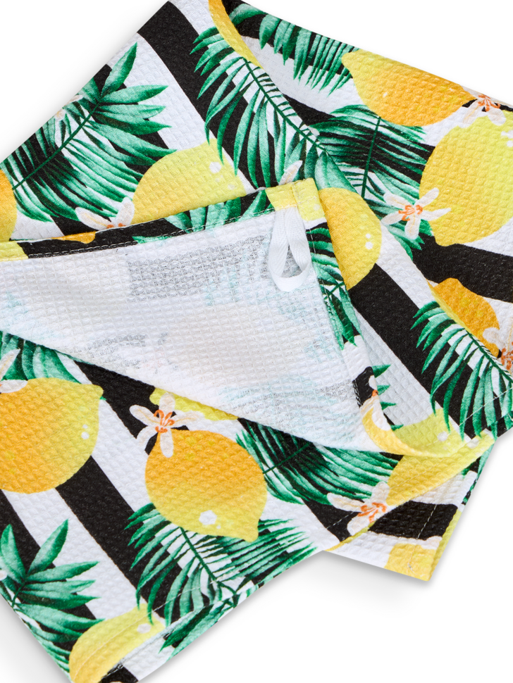Serviette de cuisine Citrons et rayures