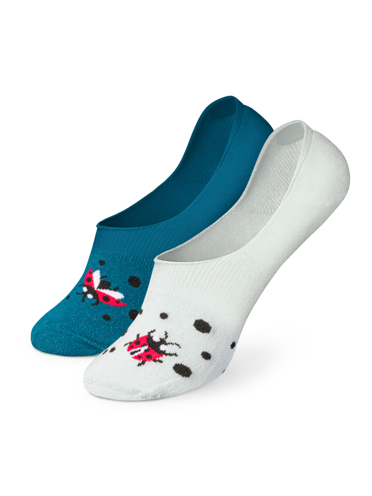 Chaussettes invisibles Coccinelles et points