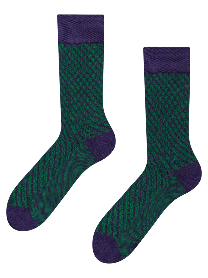 Chaussettes jacquard bleues et vertes