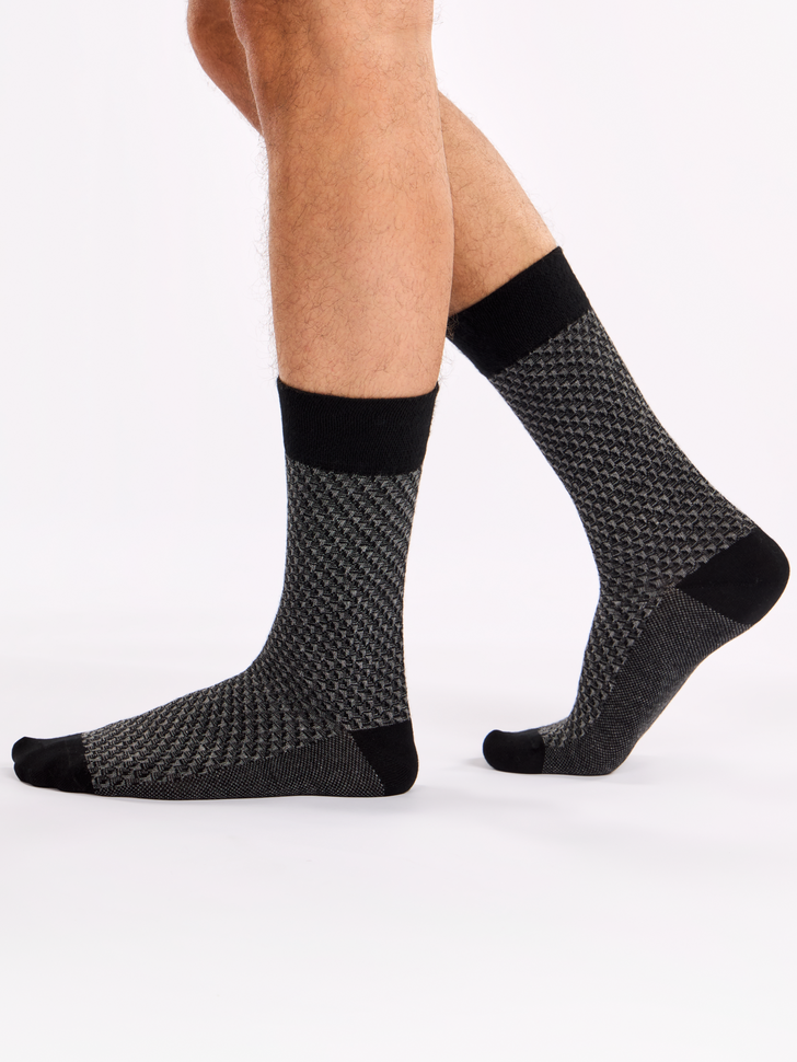Chaussettes jacquard grises