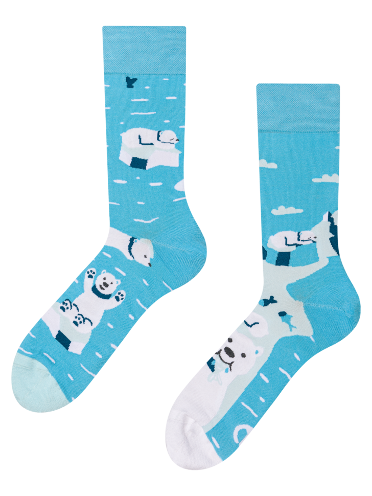 Chaussettes Ours polaire en pêche