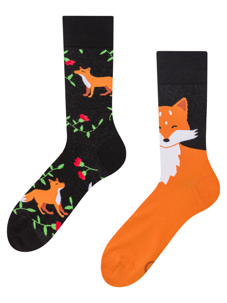 Chaussettes Renard et fleurs