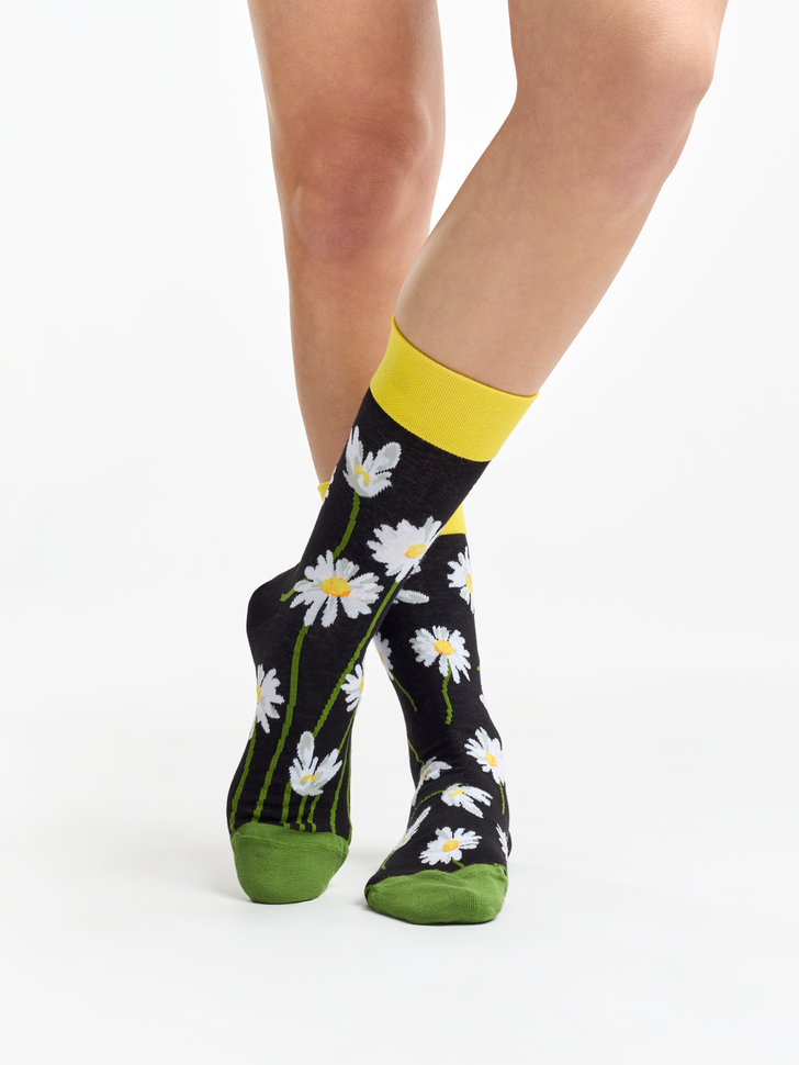 Chaussettes Marguerites durant la nuit