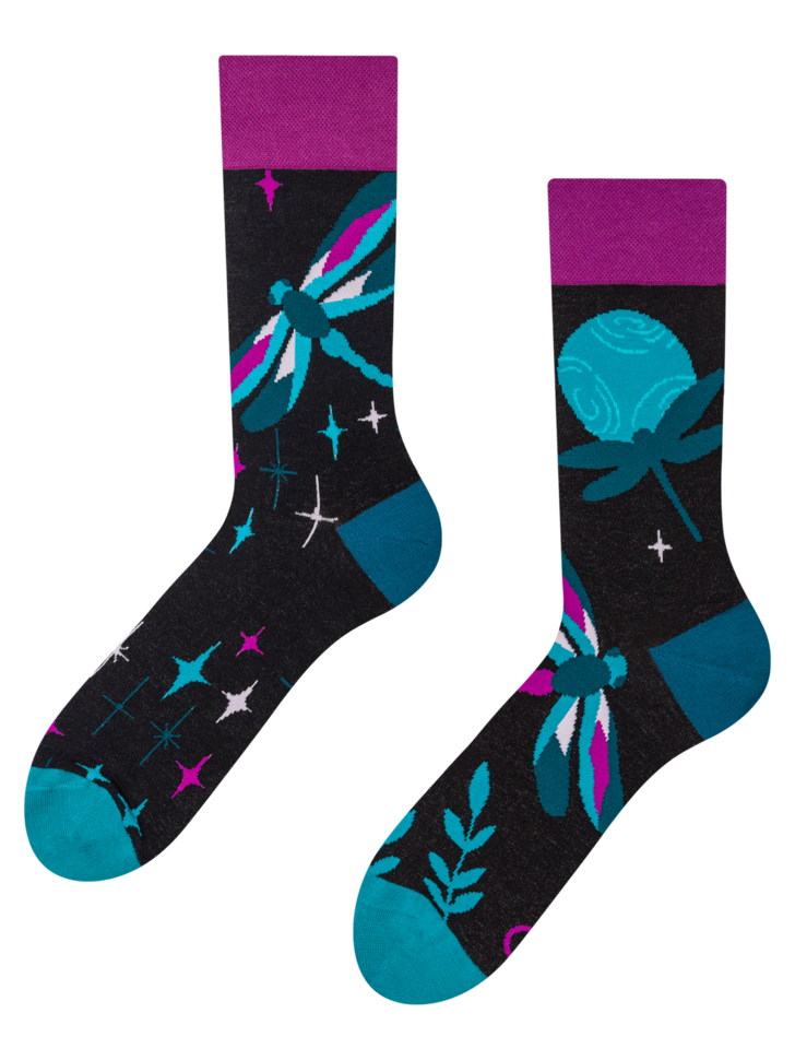 Chaussettes Libellules durant la nuit