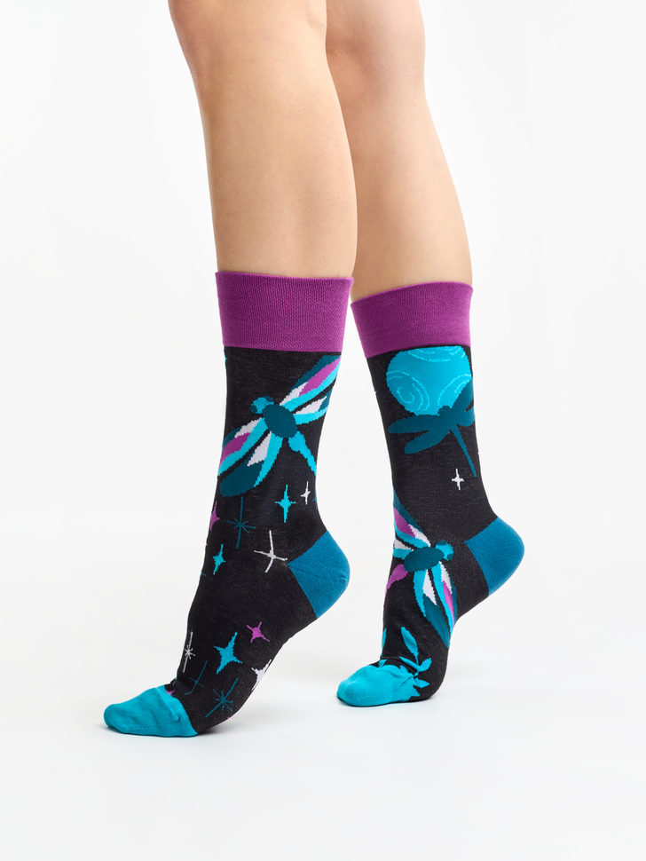 Chaussettes Libellules durant la nuit