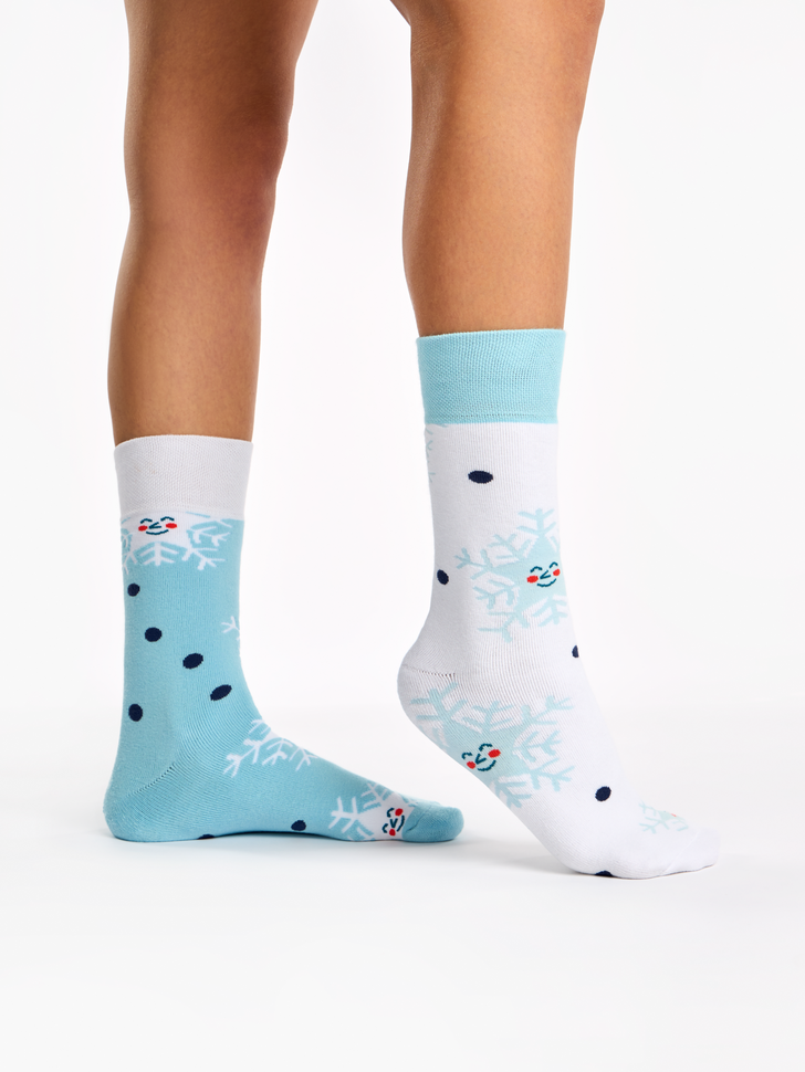 Chaussettes chaudes Flocons de neige joyeux