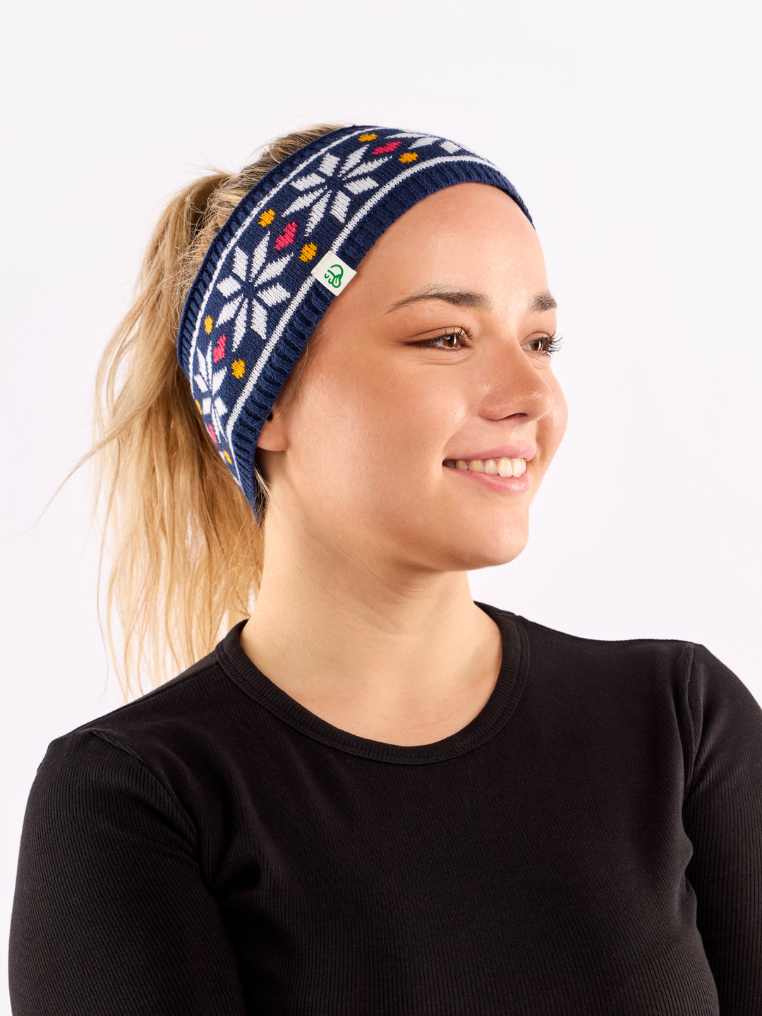 Bandeau tricoté Étoiles nordiques