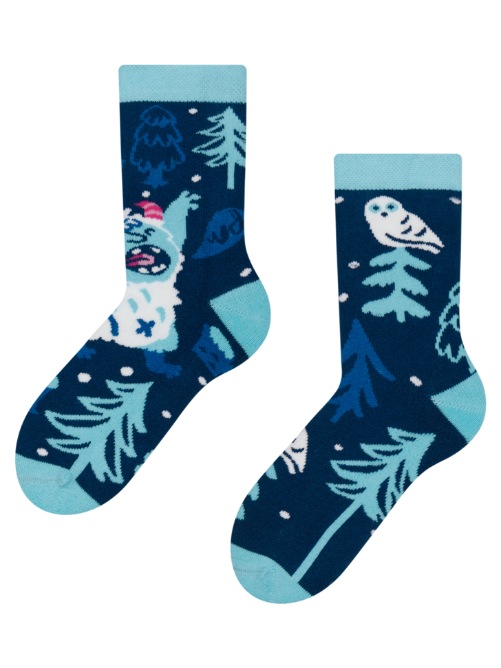 Chaussettes chaudes enfants Yéti de la forêt