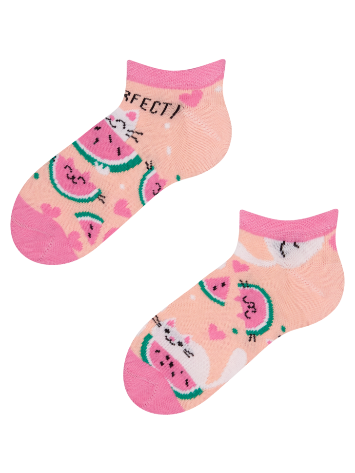 Socquettes Enfants Chat pastèque