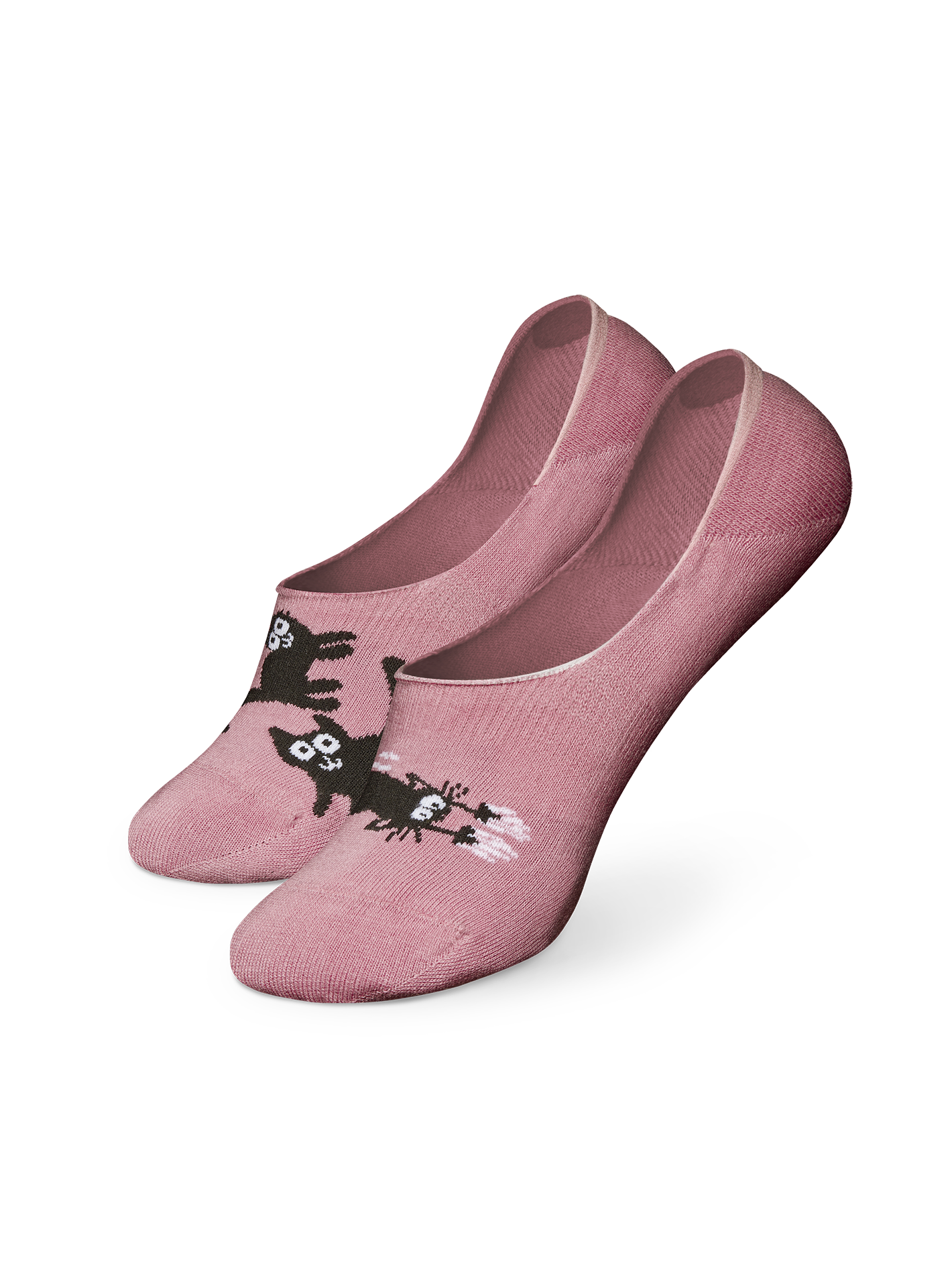 Chaussettes invisibles Chats roses