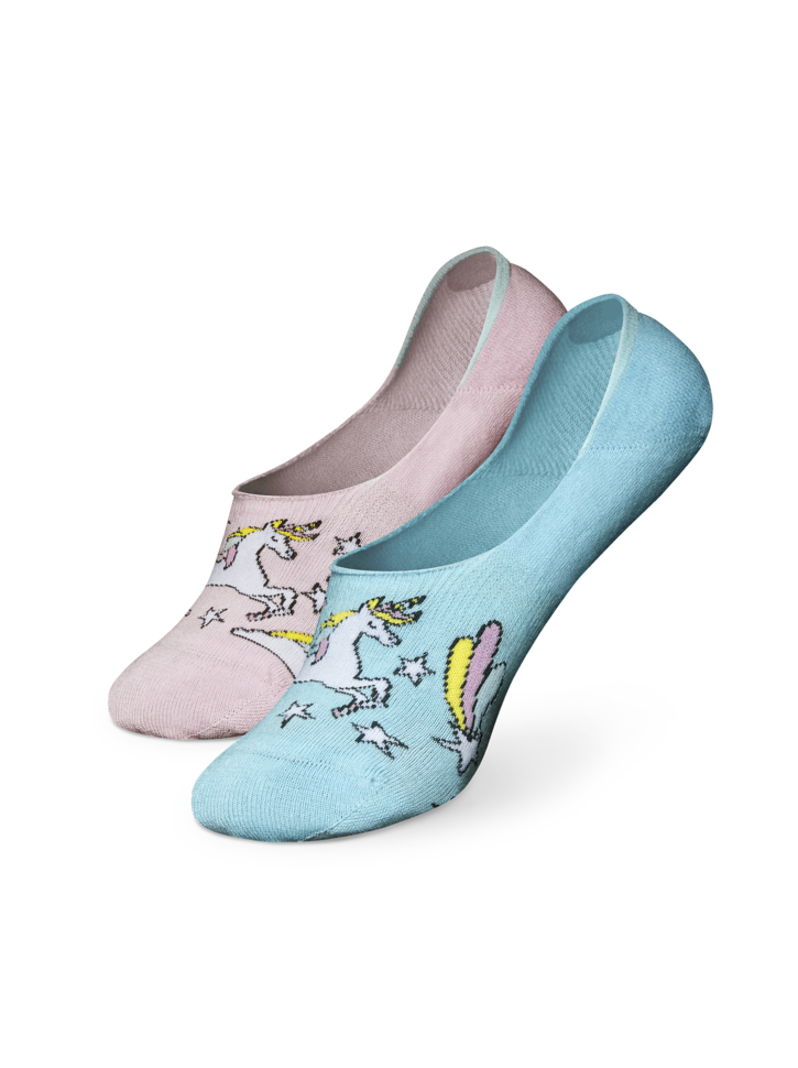 Chaussettes invisibles Licorne arc-en-ciel
