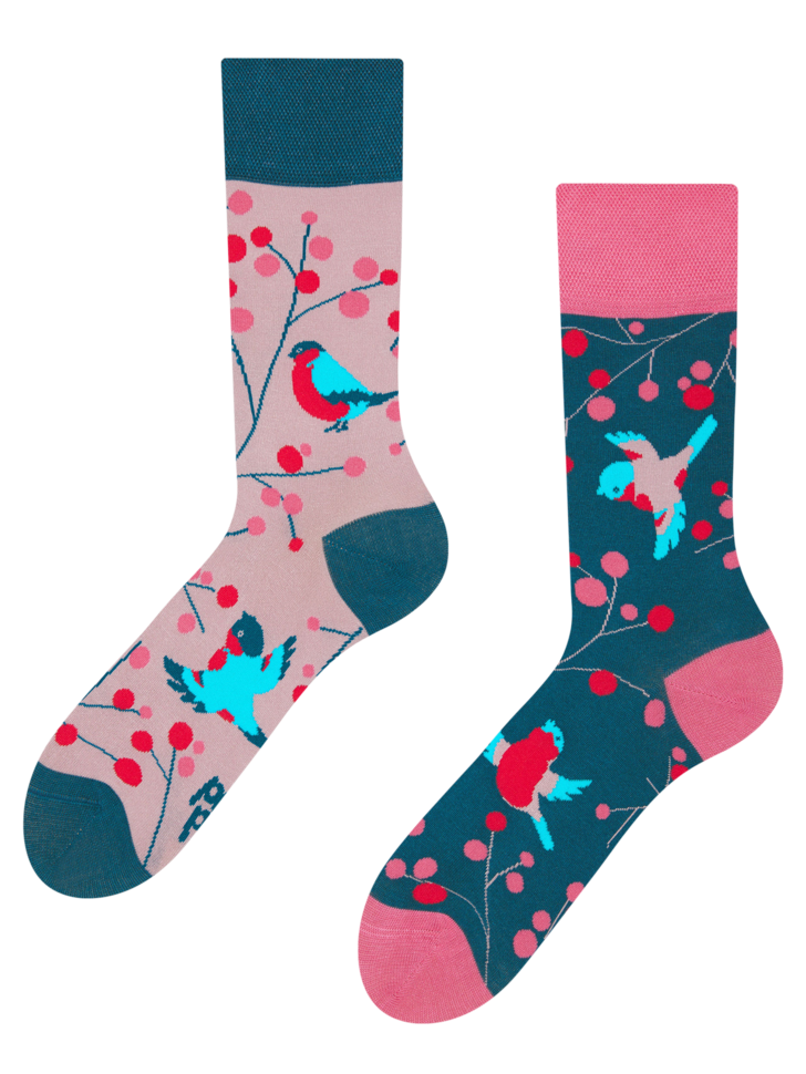 Chaussettes bambou Oiseaux dans le sorbier