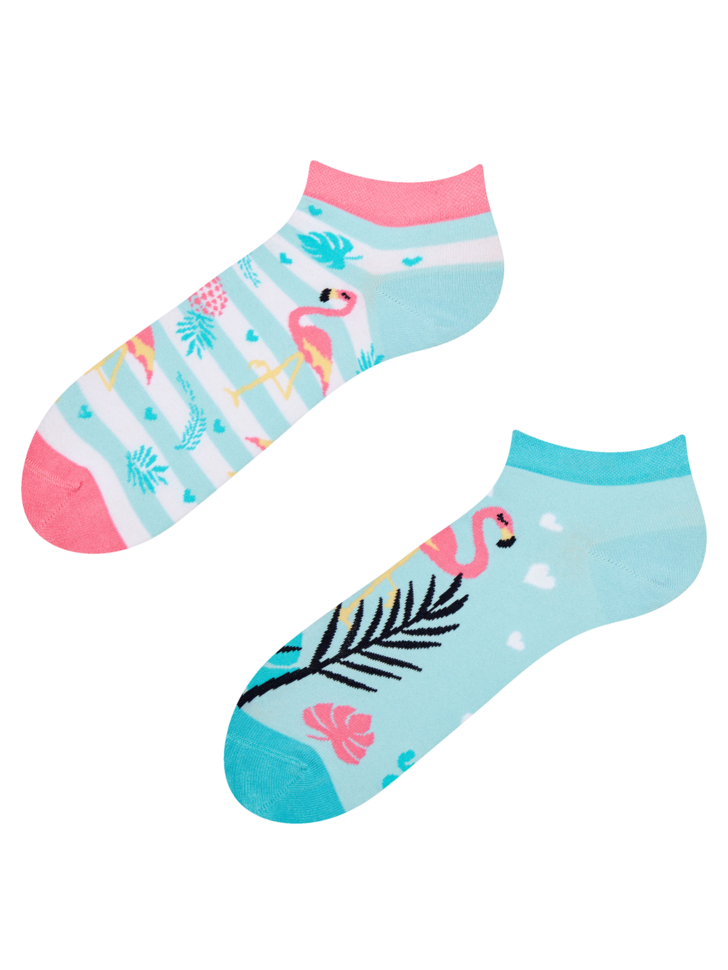 Socquettes Flamants roses amoureux