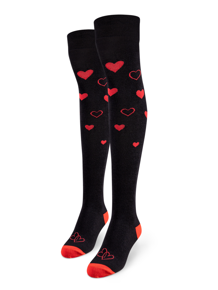 Chaussettes au-dessus des genoux Cœurs d’amour