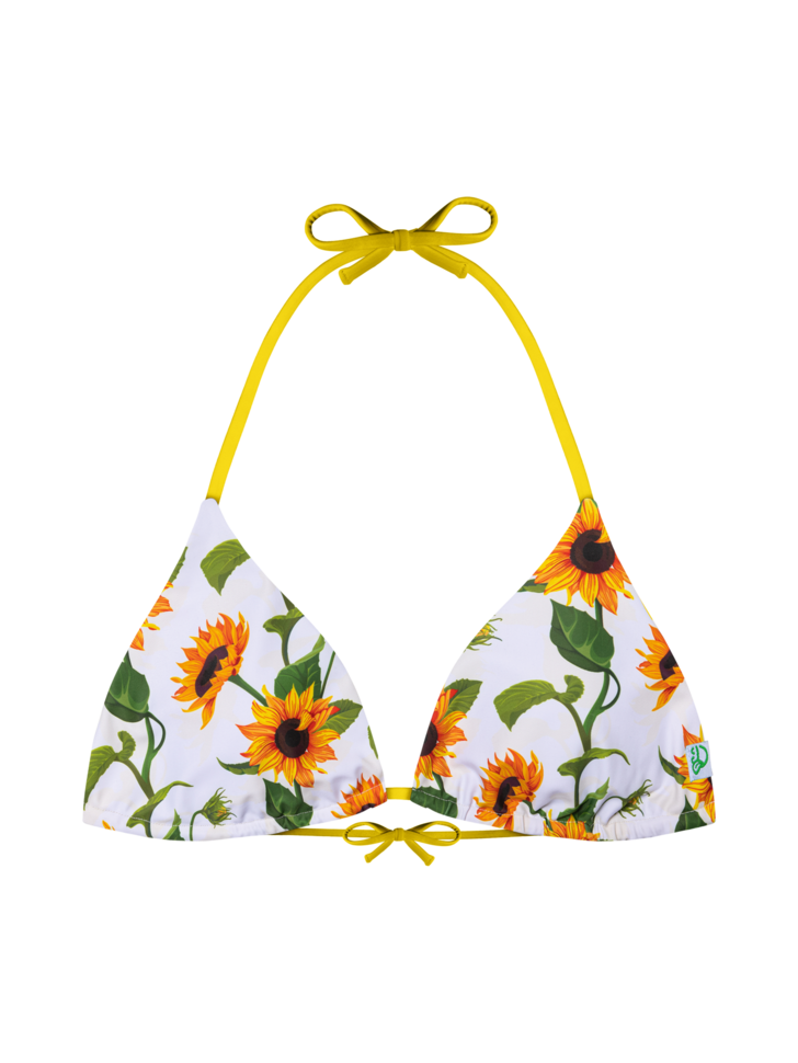 Haut de bikini triangulaire Tournesol ensoleillé