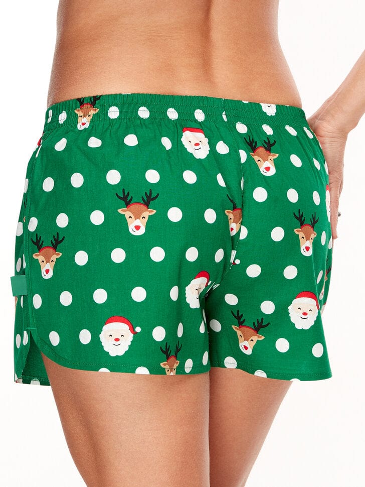 Le Bar a Chaussettes - Caleçon Femme Père-Noël et Rudolph