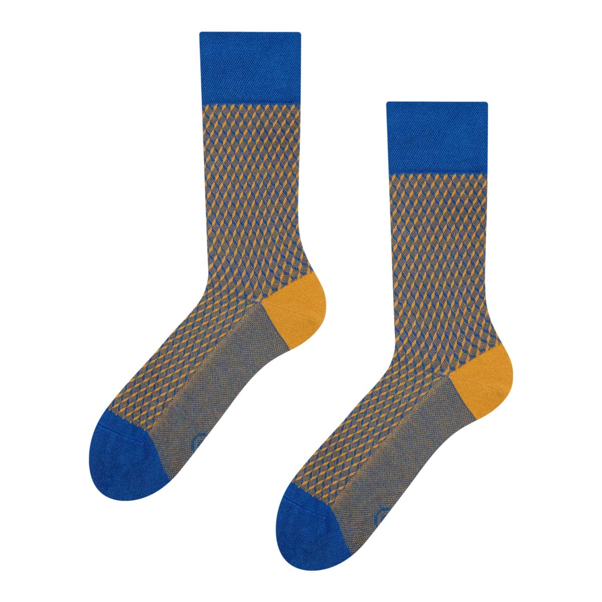Le Bar a Chaussettes - Chaussettes Bambou Jacquard Bleu et Jaune