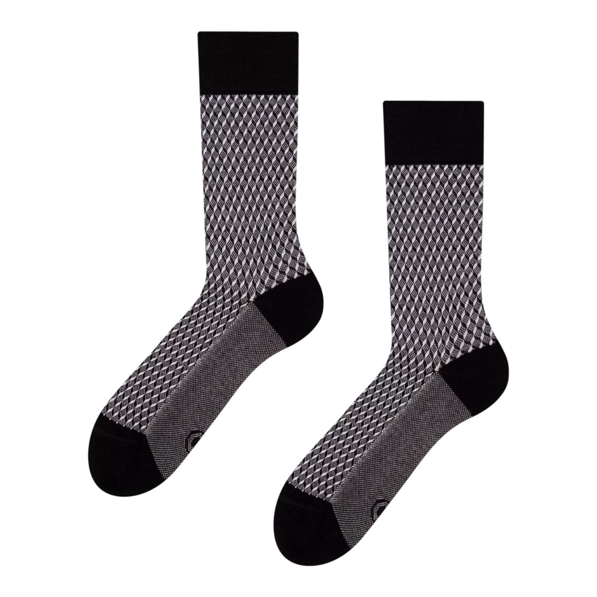 Le Bar a Chaussettes - Chaussettes Bambou Jacquard Noir et Blanc