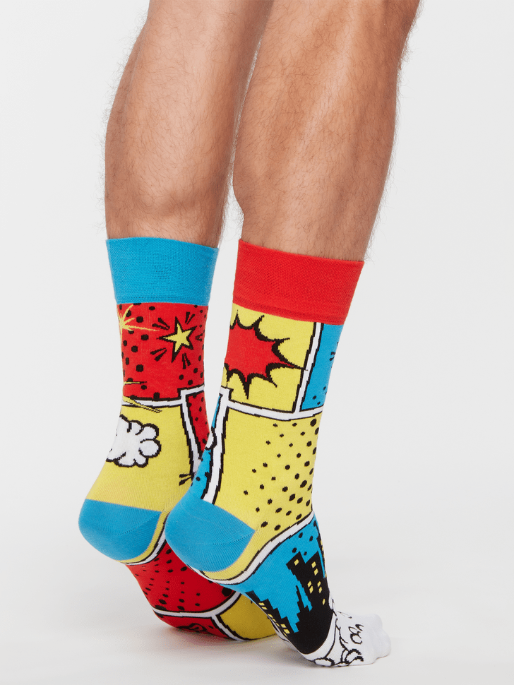 Chaussettes Bandes dessinées colorées