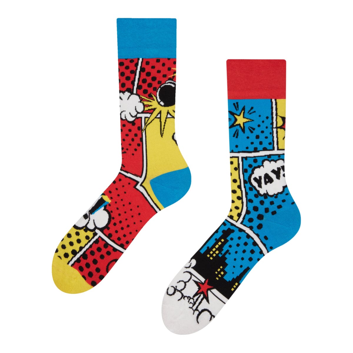 Chaussettes Bandes dessinées colorées