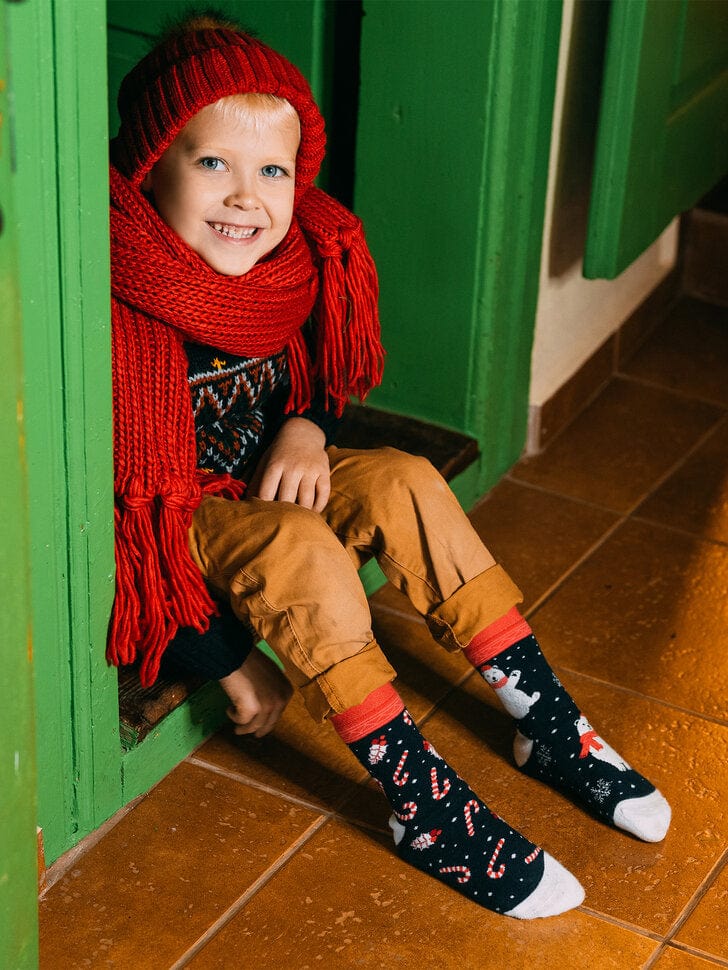 Le Bar a Chaussettes - Chaussettes Chaudes Enfants Noël Ours Polaires