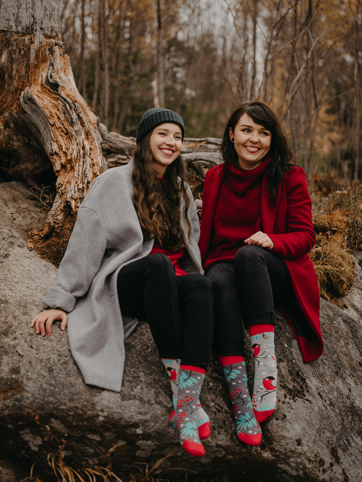 Le Bar a Chaussettes - Chaussettes Chaudes Oiseaux Rouges