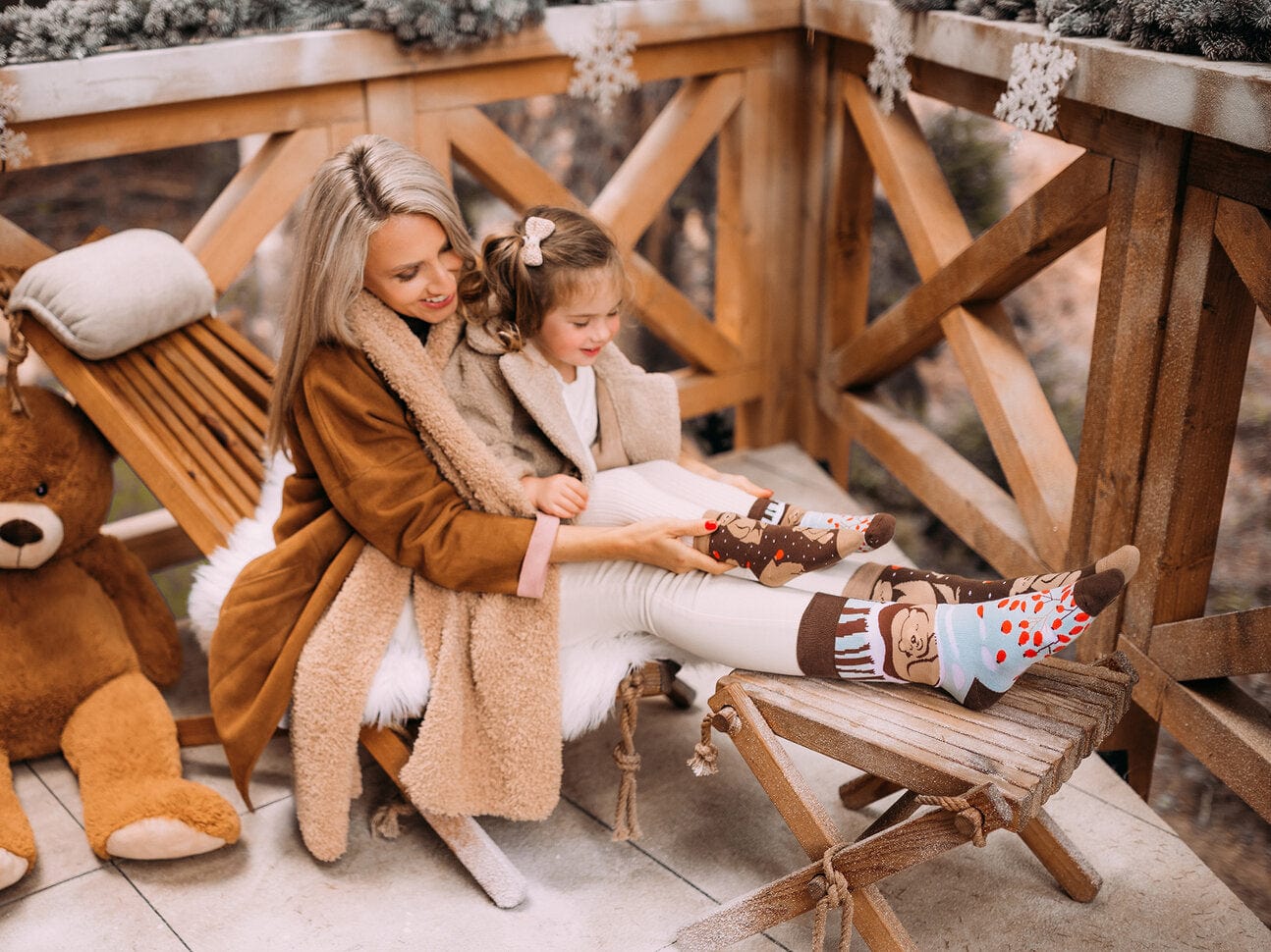 Chaussettes chaudes Ours en hiver
