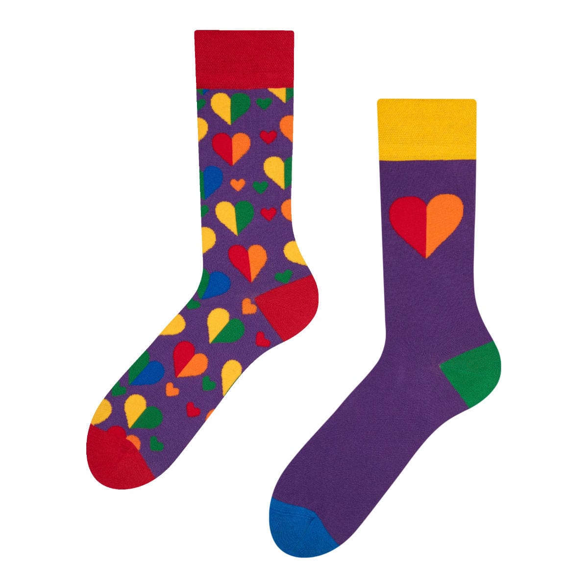 Le Bar a Chaussettes - Chaussettes Cœurs Arc-en-ciel