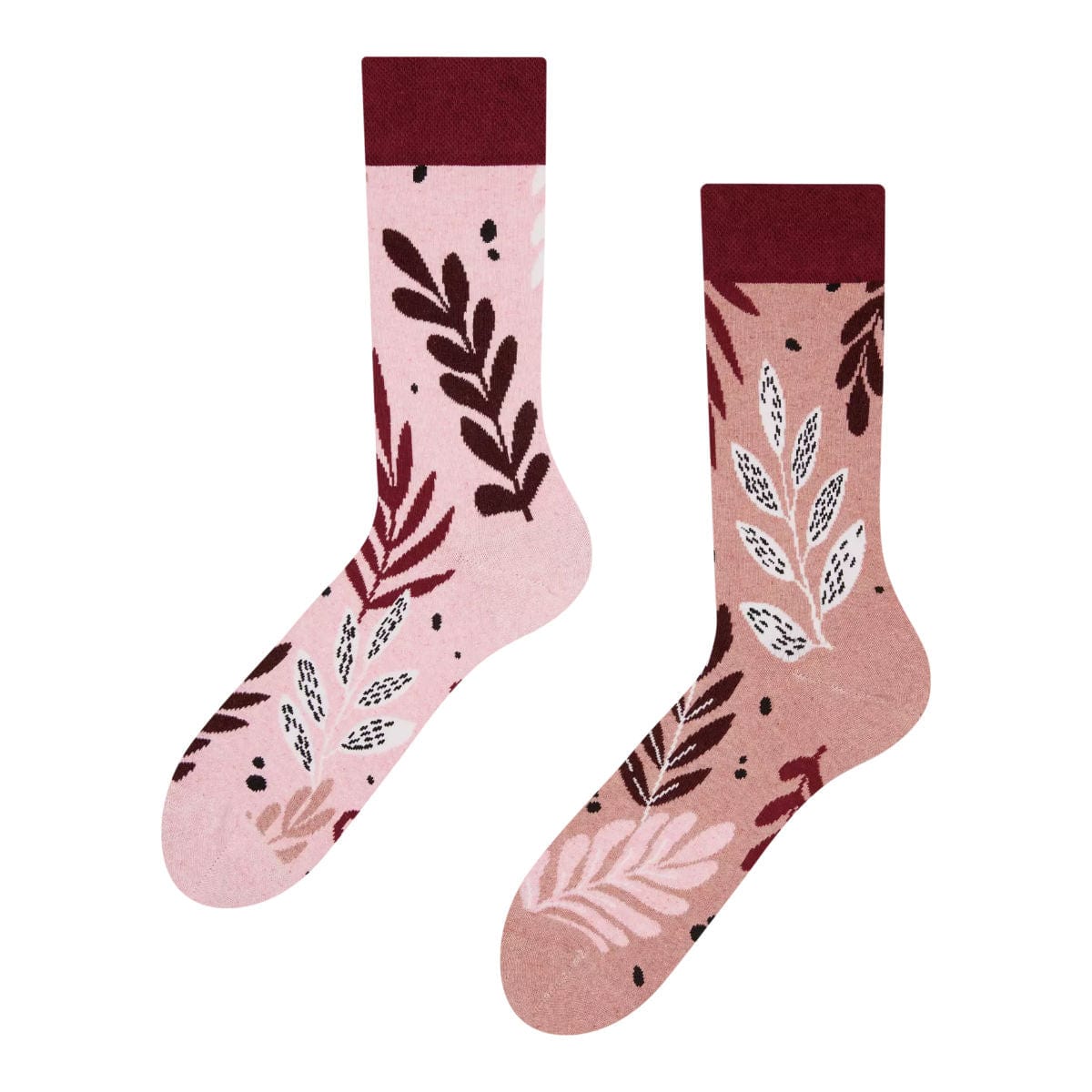 Le Bar a Chaussettes - Chaussettes Coton Recyclé Feuilles Roses