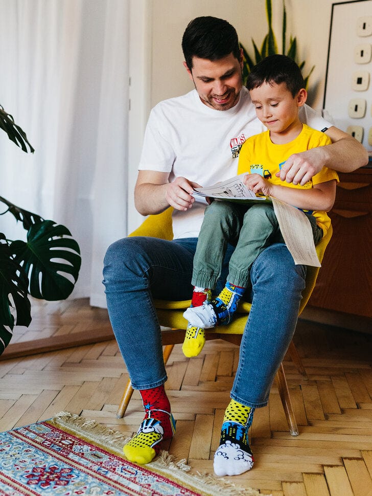 Chaussettes Enfants Bandes dessinées colorées