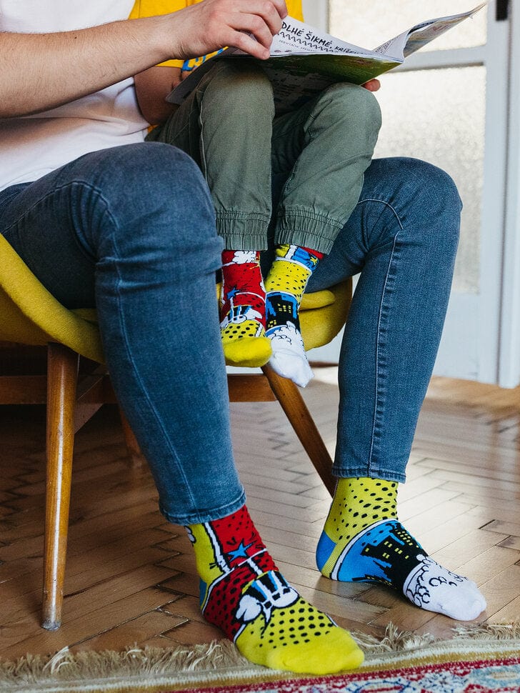 Chaussettes Enfants Bandes dessinées colorées