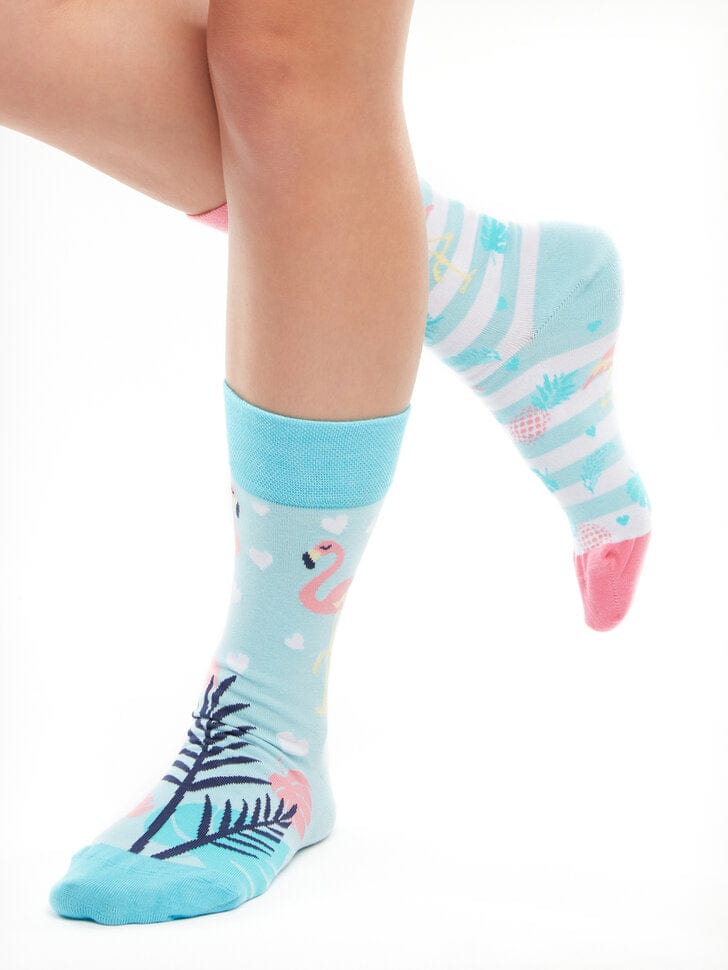 Le Bar a Chaussettes - Chaussettes Flamants Roses Amoureux
