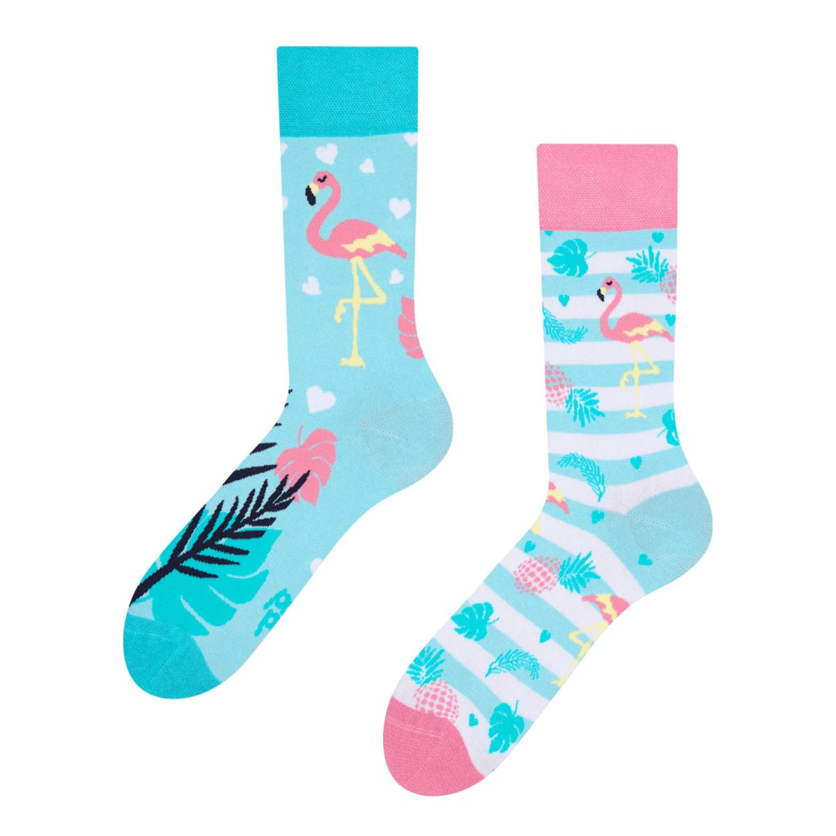 Le Bar a Chaussettes - Chaussettes Flamants Roses Amoureux