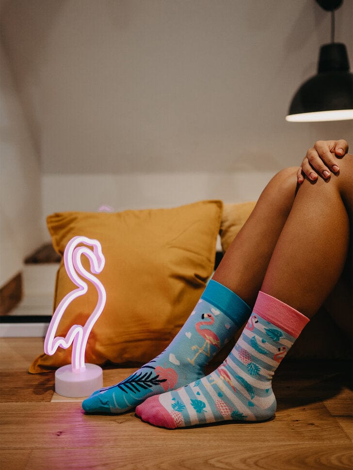 Chaussettes Flamants roses amoureux