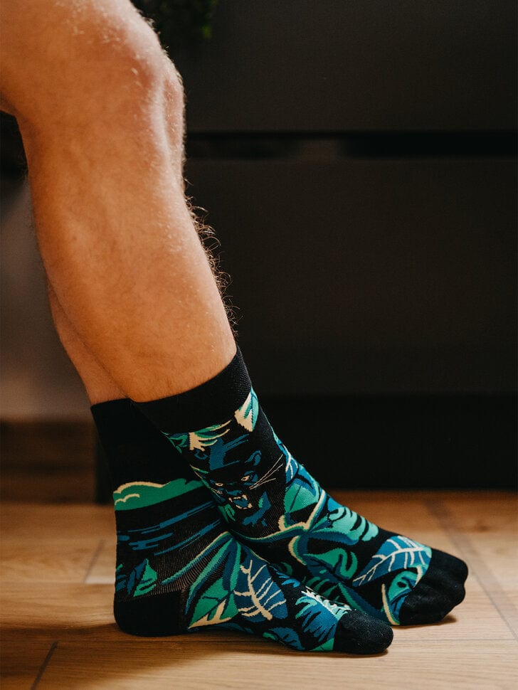 Le Bar a Chaussettes - Chaussettes Panthère de Nuit