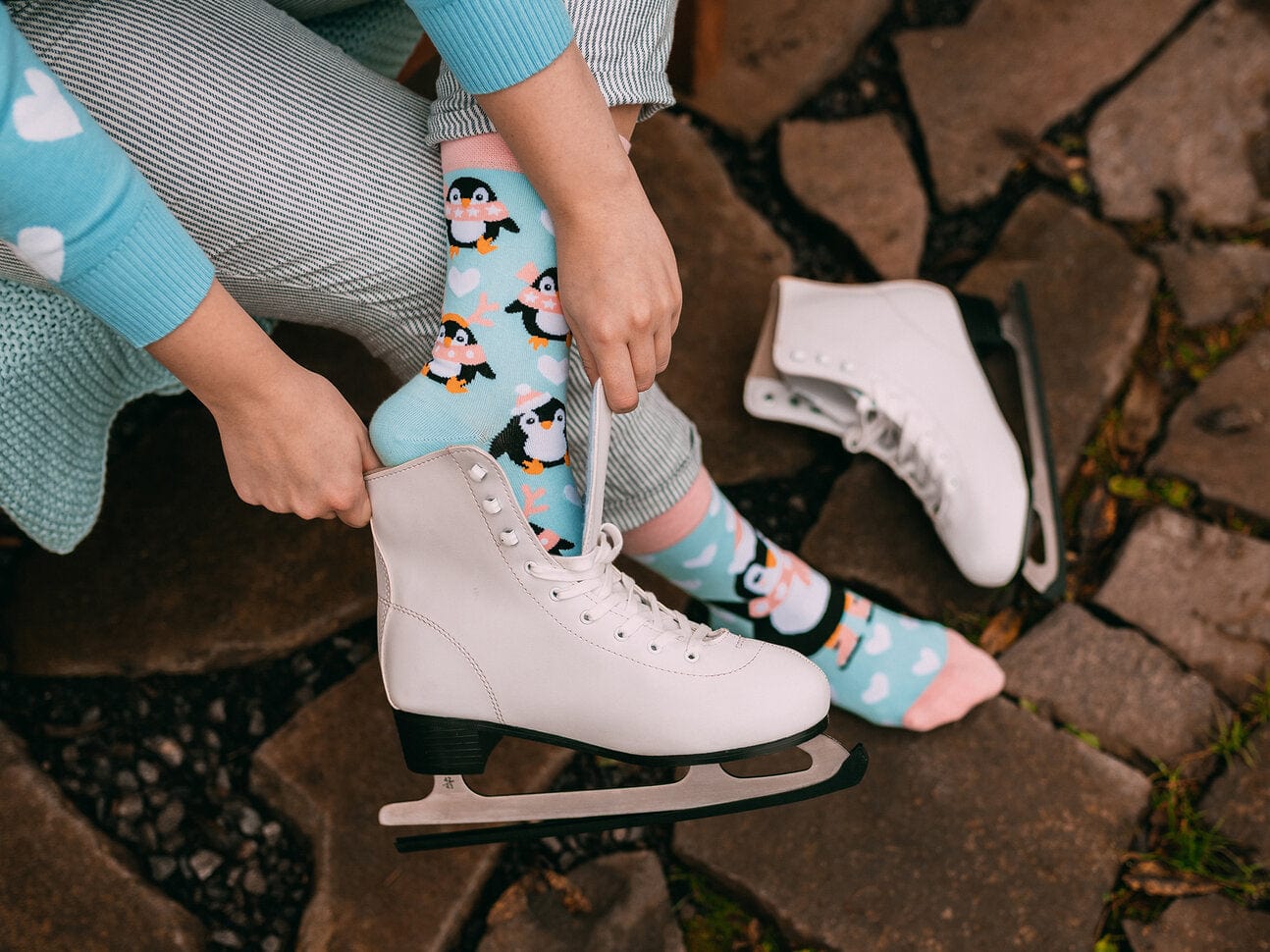 Le Bar a Chaussettes - Chaussettes Pingouin Patineur