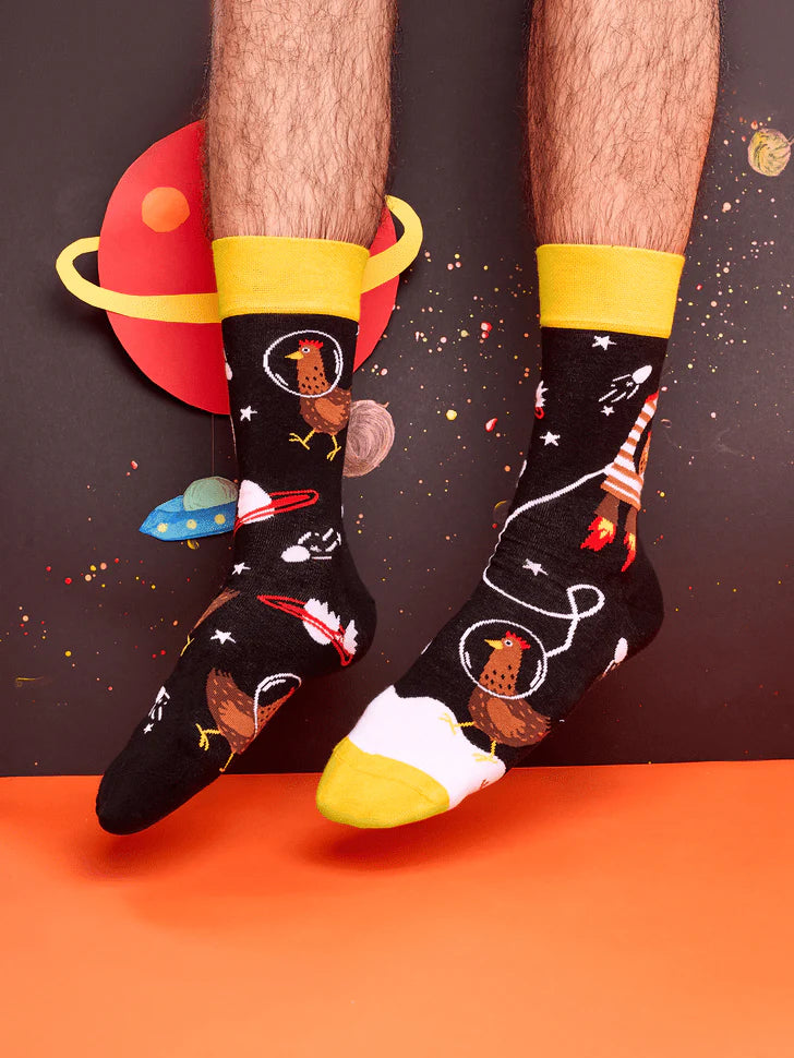 Chaussettes Poule astronaute
