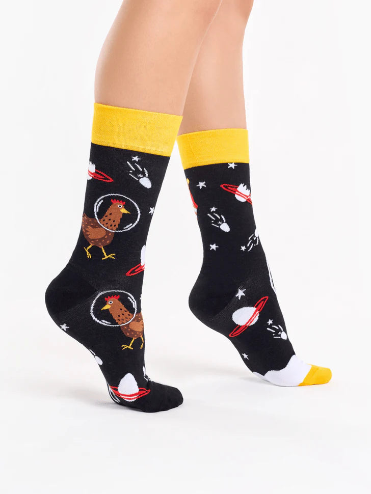 Chaussettes Poule astronaute